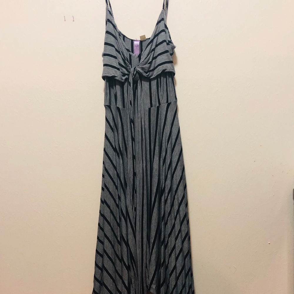 Francesca’s Asymmetrical Striped Dress